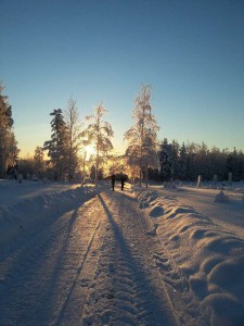 Det var så vacker överallt. Den här bilden är tagen på kyrkogården.